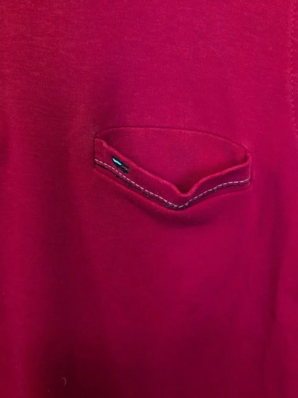 Tommy Hilfiger Shirt Men's XXL Red Short Sleeve Polo Solid Pocketed Cotton - Picture 3 of 6